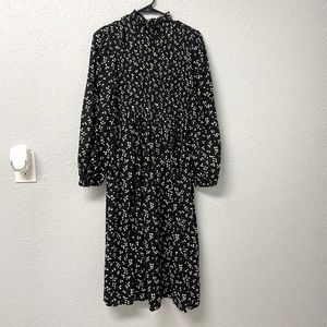 Black and white dress.